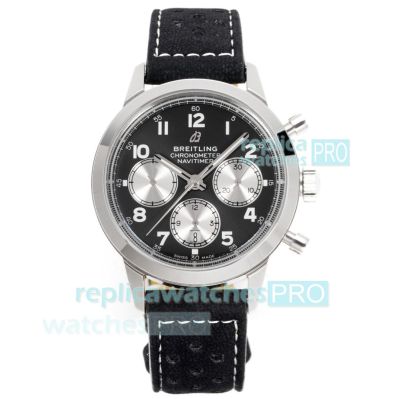BLS Swiss Copy Breitling Transocean Chronograph 7750 Watch Black Face 